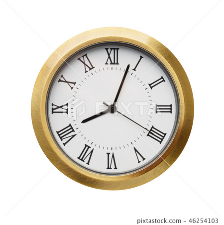 Front view of classic bronze clock Front view of classic bronze clock 46254103