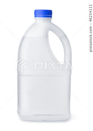 Side view of plastic water bottle Side view of plastic water bottle 46254111