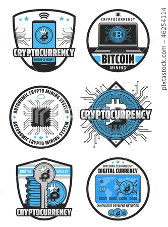 Cryptocurrency mining bitcoin digital blockchain 46254114