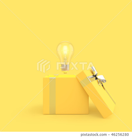 The light bulb drifted out of the gift box The light bulb drifted out of the gift box 46256280