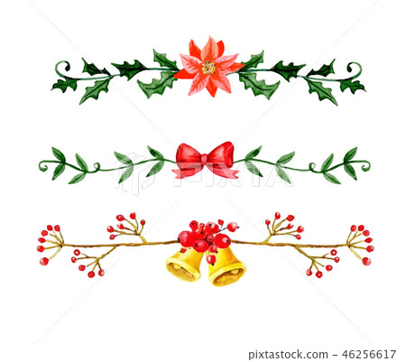 Christmas bells. Watercolor illustration Christmas bells. Watercolor illustration 46256617