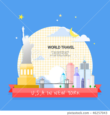 美國世界旅行插畫家 美國世界旅行插畫家 46257043