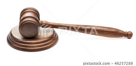 wooden gavel isolated wooden gavel isolated 46257289