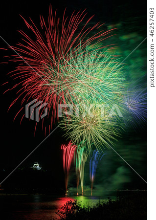 Inuyama Castle and fireworks 2 Inuyama Castle and fireworks 2 46257403