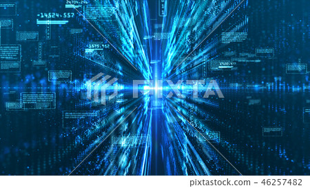 Hi-Tech digital display holographic information 46257482