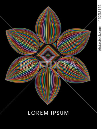Abstract Lotus, Blossom graphic vector 46258161