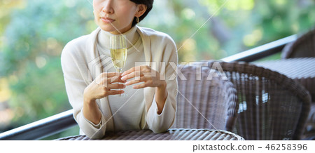 Woman restaurant wine travel image 46258396