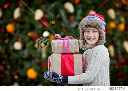 boy at christmas time boy at christmas time 46259754