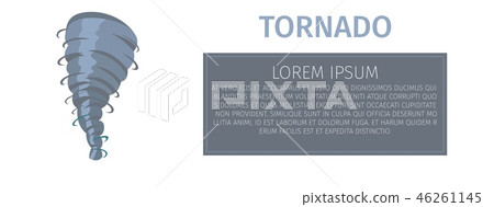 Tornado Danger Warning Flat Vector Web Banner 46261145