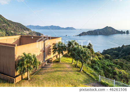 The Bisha Museum of Art that looks at Akimejima off the coast of the East China Sea The Bisha Museum of Art that looks at Akimejima off the coast of the East China Sea 46261506