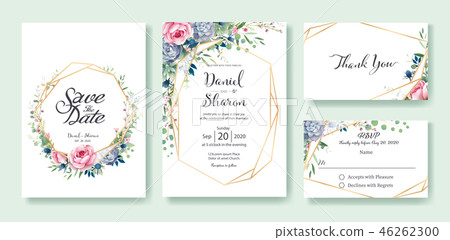 wedding invitation card. Leaf pattern, wedding invitation card. wedding invitation card. Leaf pattern, wedding invitation card. 46262300