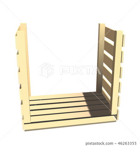 Empty wooden box for storage. Empty wooden box for storage. 46263355