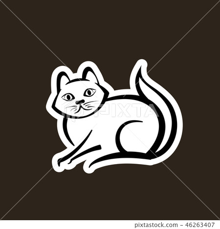 Abstract icon of a cat. - Stock Illustration [46263407] - PIXTA