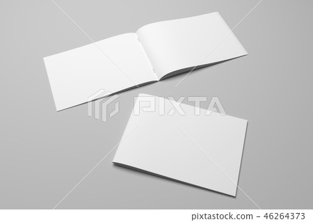 Brochure magazine on gray with clipping path No. 5 Brochure magazine on gray with clipping path No. 5 46264373