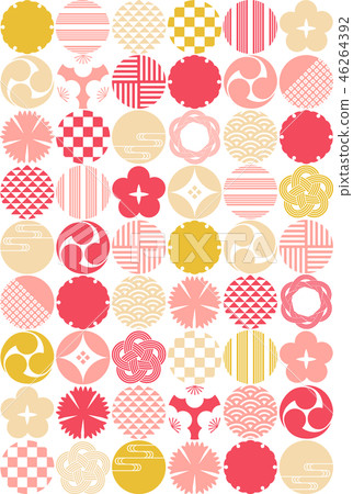 無縫的日式圖案 無縫的日式圖案 46264392