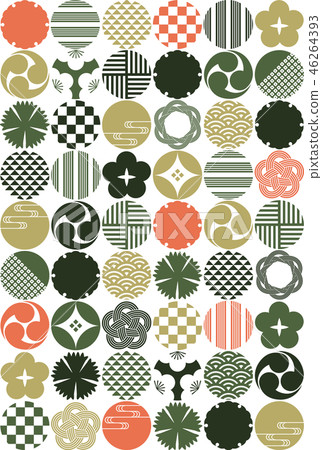 無縫的日式圖案 46264393