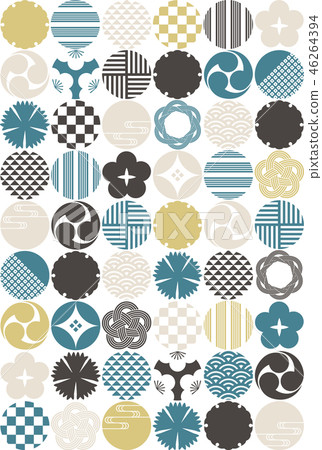 無縫的日式圖案 46264394