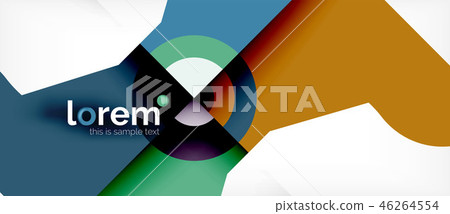 Geometric colorful shapes composition abstract background. Minimal dynamic design Geometric colorful shapes composition abstract background. Minimal dynamic design 46264554