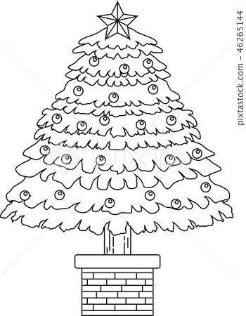 Christmas tree luxury decoration fir tree illustration Christmas tree luxury decoration fir tree illustration 46265144