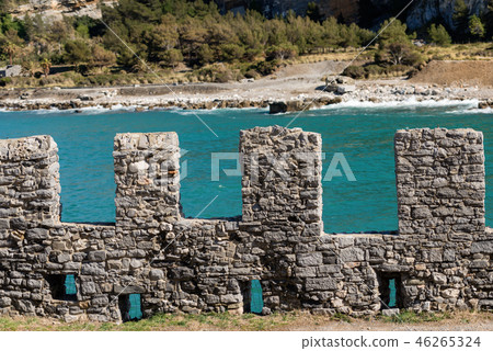 Surrounding Wall in Porto Venere - Liguria Italy Surrounding Wall in Porto Venere - Liguria Italy 46265324