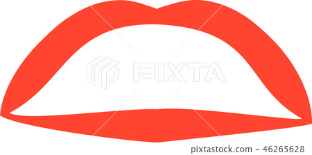 Lips woman beautiful line drawing logo mark illustration Lips woman beautiful line drawing logo mark illustration 46265628