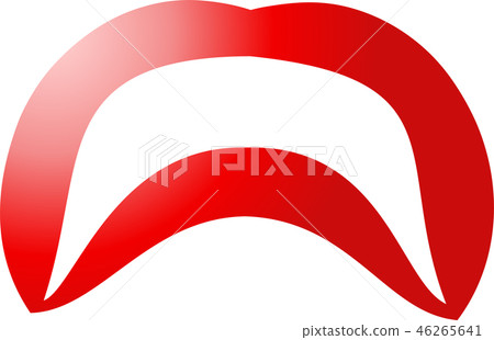 Lips woman beautiful line drawing logo mark illustration 46265641