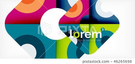 Geometric colorful shapes composition abstract background. Minimal dynamic design Geometric colorful shapes composition abstract background. Minimal dynamic design 46265698
