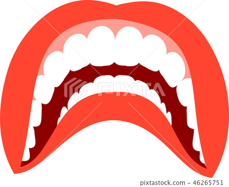 Mouth lips female teeth healthy lipstick illustration 46265751