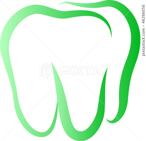牙線圖畫牙齒保護商標標記時髦的例證 46266056