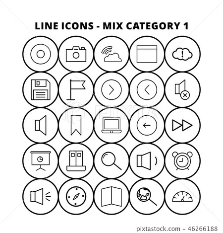 Line Mix Icon 46266188