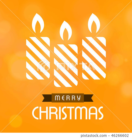 Chrismtas card with candle Chrismtas card with candle 46266602