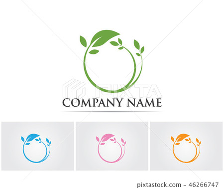 leaf green nature logo and symbol template  46266747