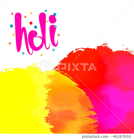happy holi festival. yellow and red happy holi festival. yellow and red 46267650