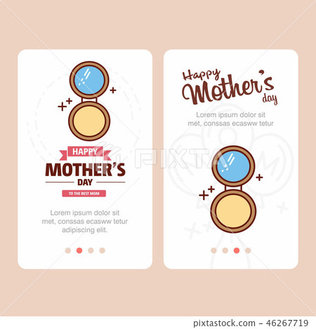 Mother's day card with facepowder logo 46267719