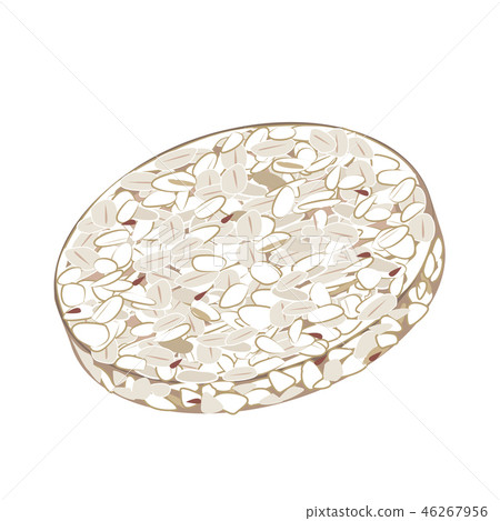 Rice crispbread vector isolated on white background 46267956