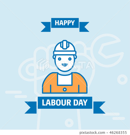 Happy Labour day design with vintage 46268355
