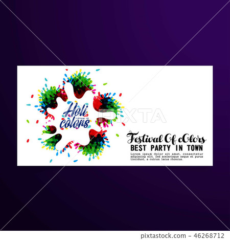 happy holi festival. white holi banner happy holi festival. white holi banner 46268712
