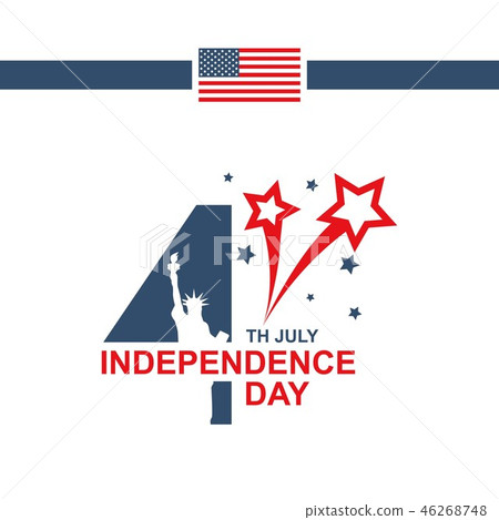 Independence day background badge logo US flag 46268748