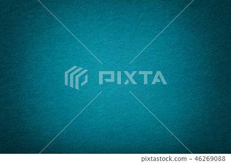 turquoise matt suede fabric. texture of felt. 46269088