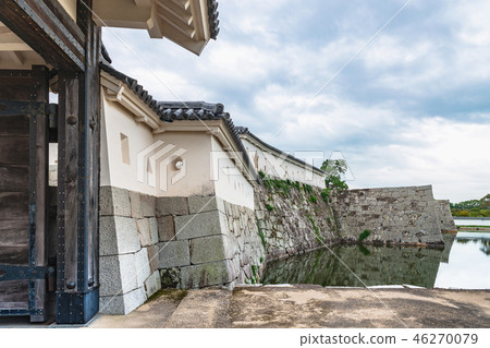 Amaho城堡景觀的本丸前門 46270079