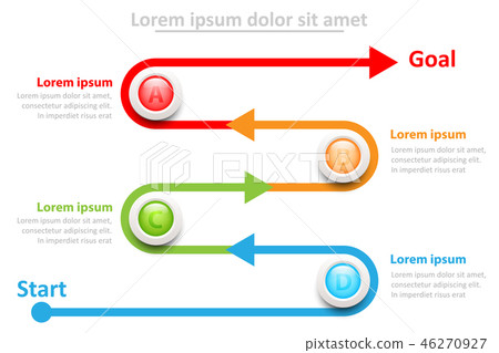 Four topics 3D colorful marble circle on timeline Four topics 3D colorful marble circle on timeline 46270927