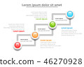 Four topics 3D colorful marble circle on sequence 46270928