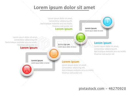 Four topics 3D colorful marble circle on sequence Four topics 3D colorful marble circle on sequence 46270928