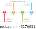 3D colorful marble circle on timeline 46270931