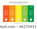 Infographics template with Five 3D circle paper 46270933
