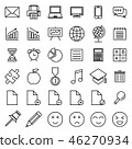 Simple variety outline icon set 46270934