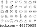 Simple variety outline icon set 46270935