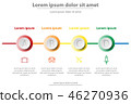 Colorful paper circle with timeline 46270936
