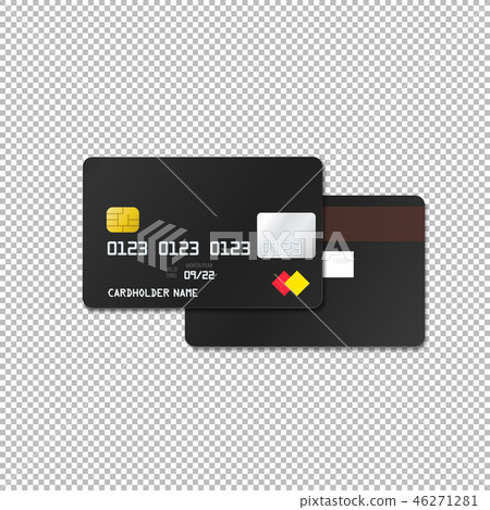 vector blank bank card mockup. 46271281