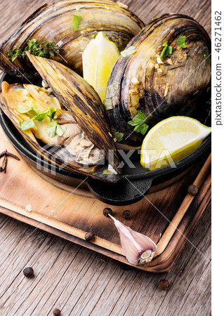Delicious seafood mussels Delicious seafood mussels 46271462